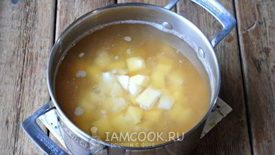 гороховый суп с копченой курицей