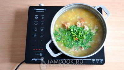 гороховый суп с копченым окорочком