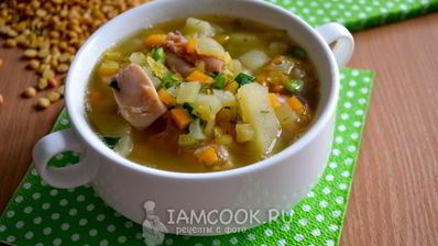 гороховый суп с копченым окорочком