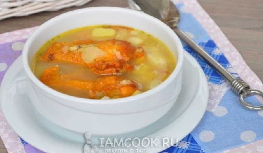 Рецепт горохового супа с копчеными крылышками