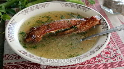 гороховый суп с копчеными ребрышками в мультиварке