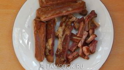 гороховый суп с копчеными свиными ребрами