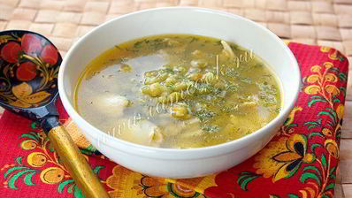 гороховый суп с куриными бедрами