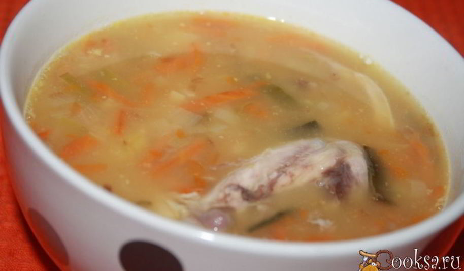 Рецепт горохового супа с курицей и луком пореем