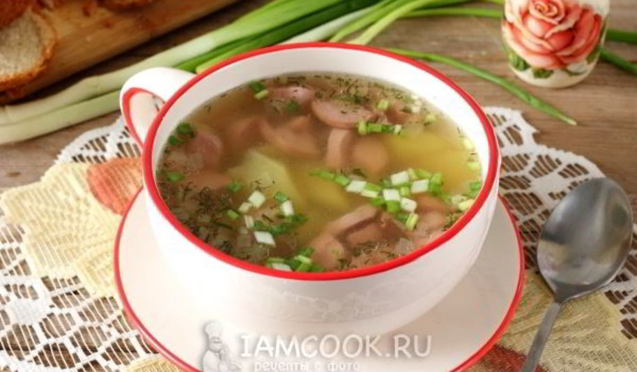 Рецепт горохового супа с сосисками