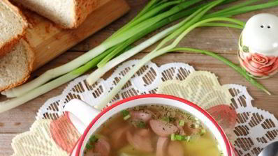 гороховый суп с сосисками