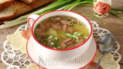 гороховый суп с сосисками