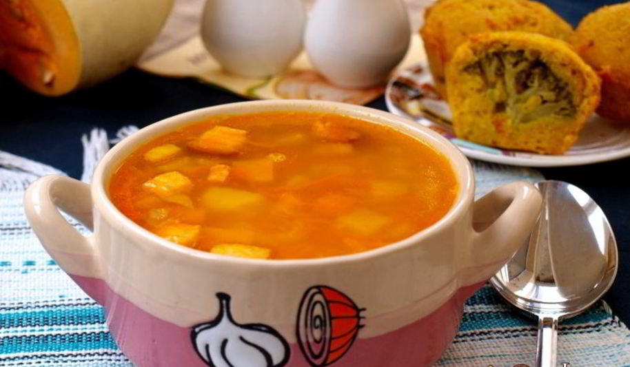 Рецепт горохового супа с тыквой