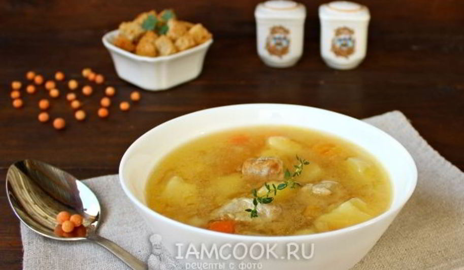 Рецепт горохового супа со свининой в мультиварке