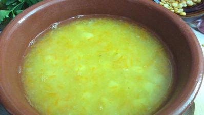 густой постный гороховый суп