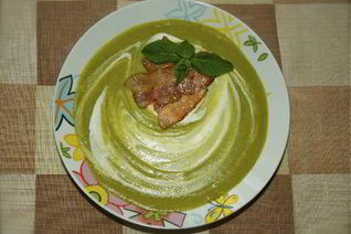 Мятно-гороховый крем-суп