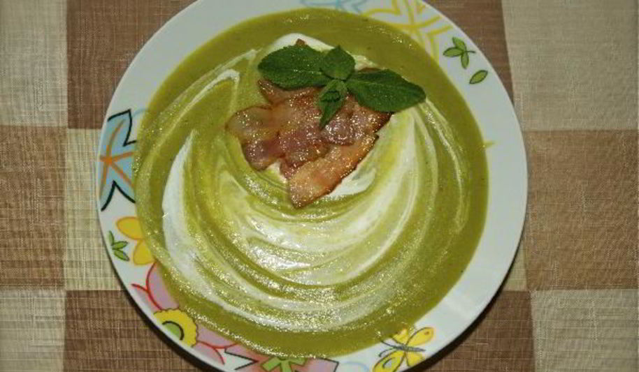 Рецепт мятна-горохового крем-суп