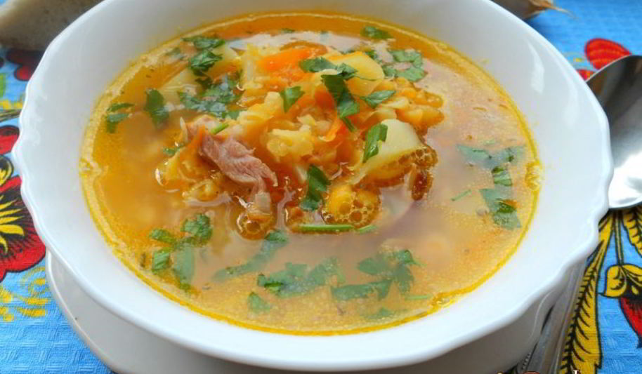 Рецепт супа горохового с копченой курицей