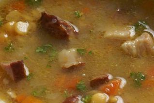 Суп гороховый с копченостями