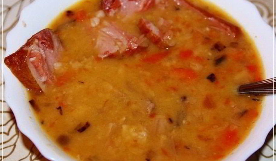 Рецепт супа горохового с рулькой поросячьей