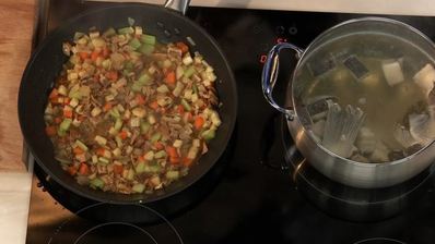 суп из камбалы с рисом и горохом