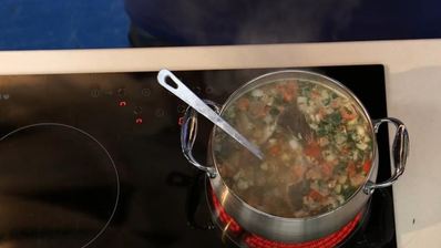 суп из камбалы с рисом и горохом