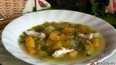 суп из зеленого гороха с репой