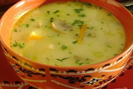 Грибной суп с цветной капустой