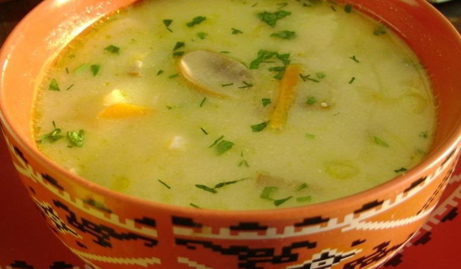 Рецепт грибного супа с цветной капустой