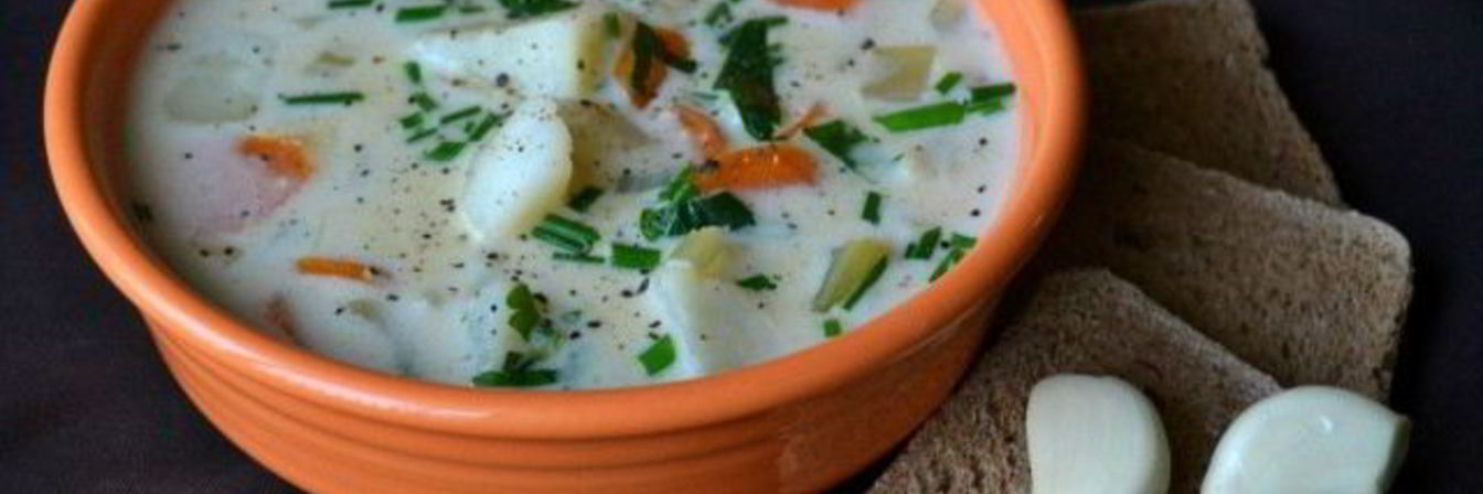 Картофельный суп с молоком