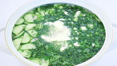 холодник со щавелем