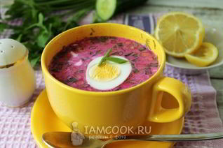 Холодник со свеклой на кипяченой воде