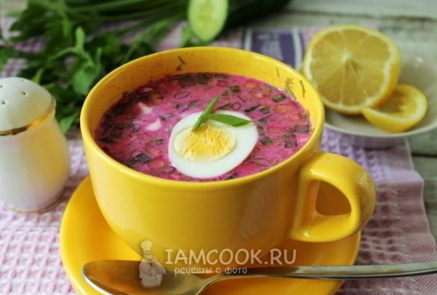 Холодник со свеклой на кипяченой воде