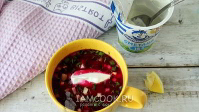 холодник со свеклой на кипяченой воде