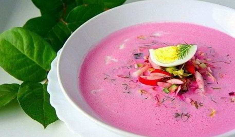 Рецепт холодного летнего супа со свеклой на кефире