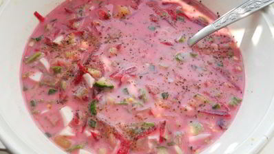 холодный норвежский суп с селедкой