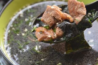 Холодный суп из морской капусты