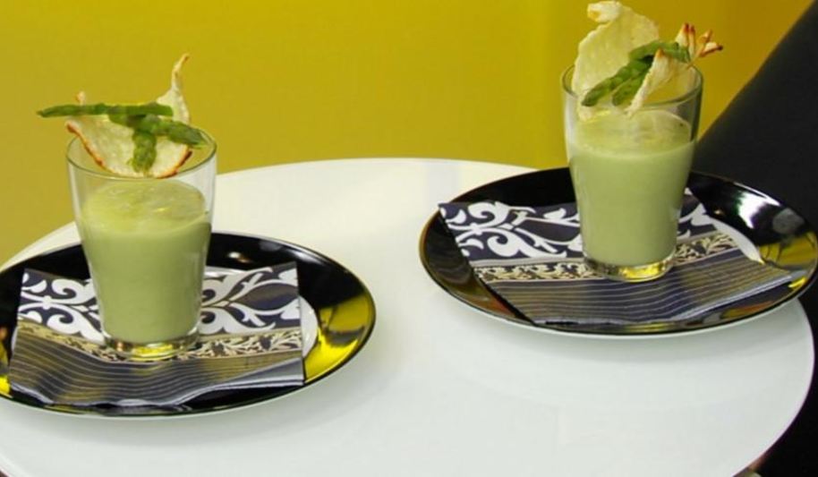 Рецепт холодного супа-пюре из спаржи и авокадо