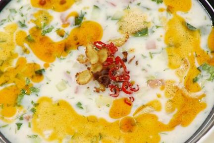 Холодный суп с курицей