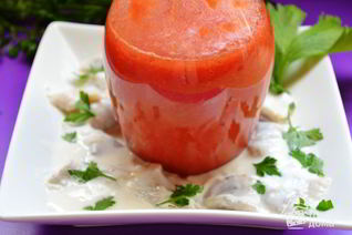 Холодный томатно-творожный суп