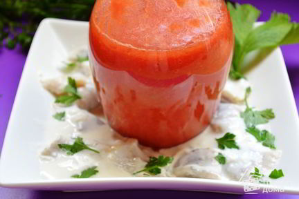 Холодный томатно-творожный суп