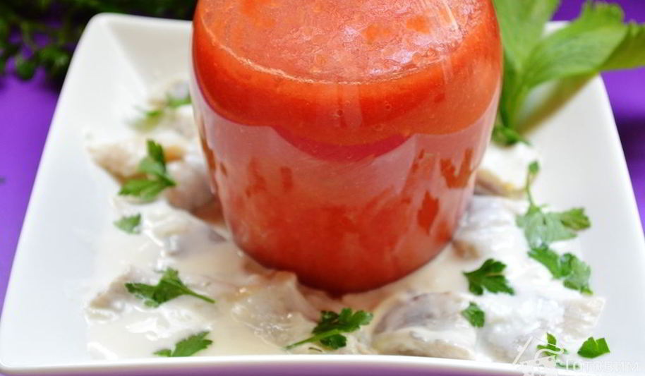 Рецепт холодного томатно-творожный суп