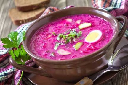 Латышский холодный суп на кефире