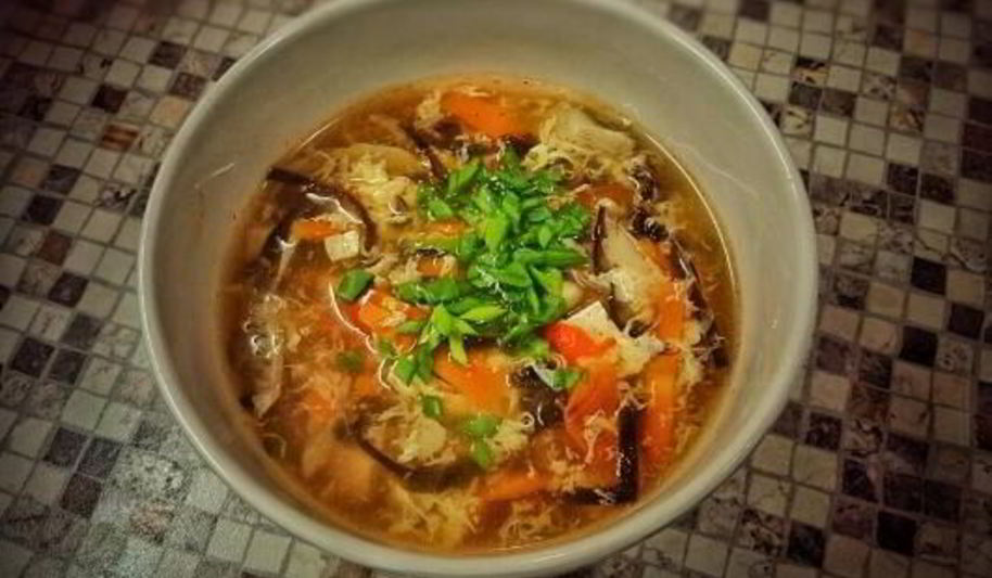 Рецепт китайского кисло-острый суп с тофу