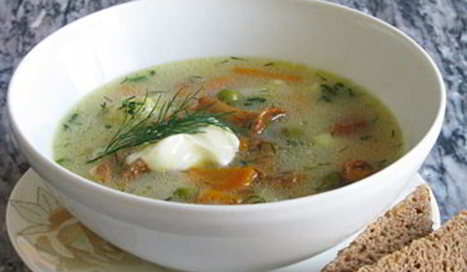 Рецепт летнего супа с лисичками