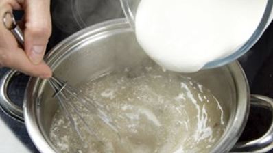 молочный суп с чаем