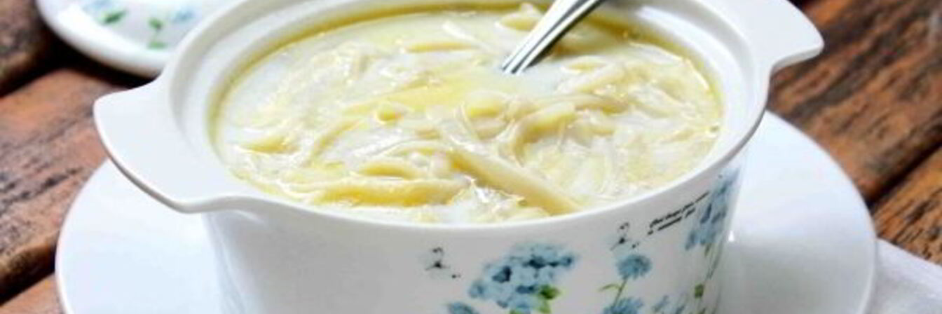 Молочный суп с макаронами