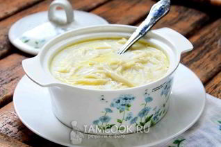 Молочный суп с макаронами