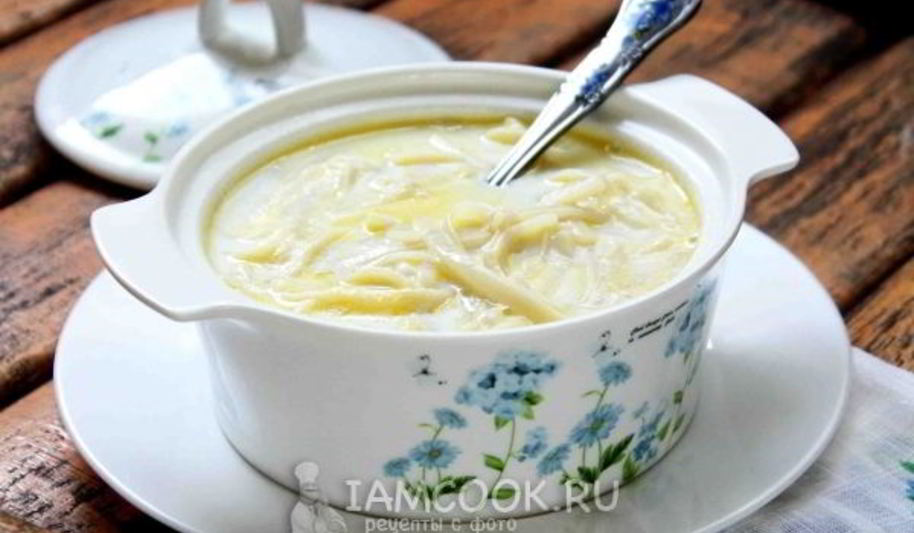 Рецепт молочного супа с макаронами