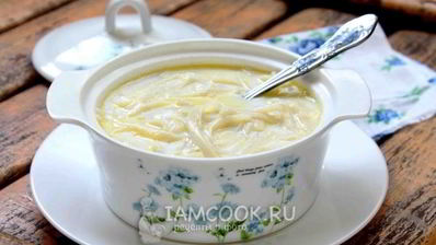 молочный суп с макаронами