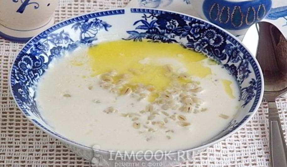 Рецепт молочного супа с перловой крупой
