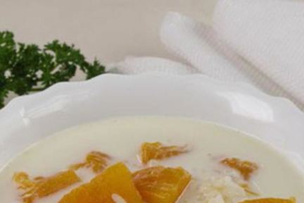 Молочный суп с тыквой