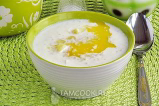 Суп молочный из ячневой крупы по-латышски