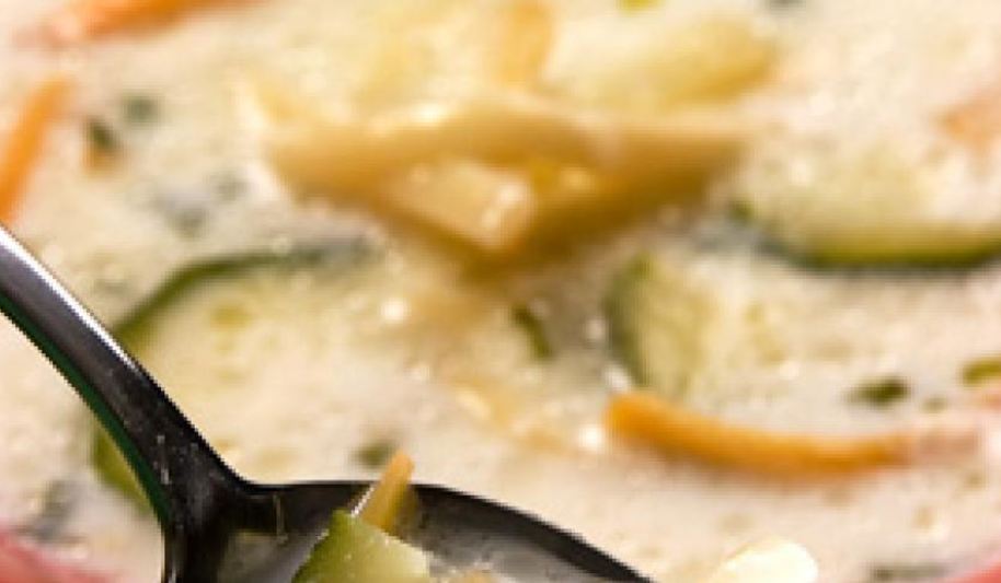 Рецепт супа молочного с овощами и вермишелью