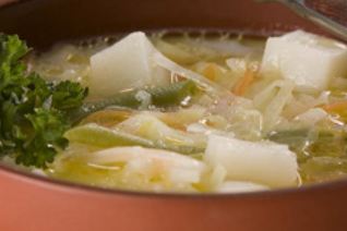 Суп молочный с овощами